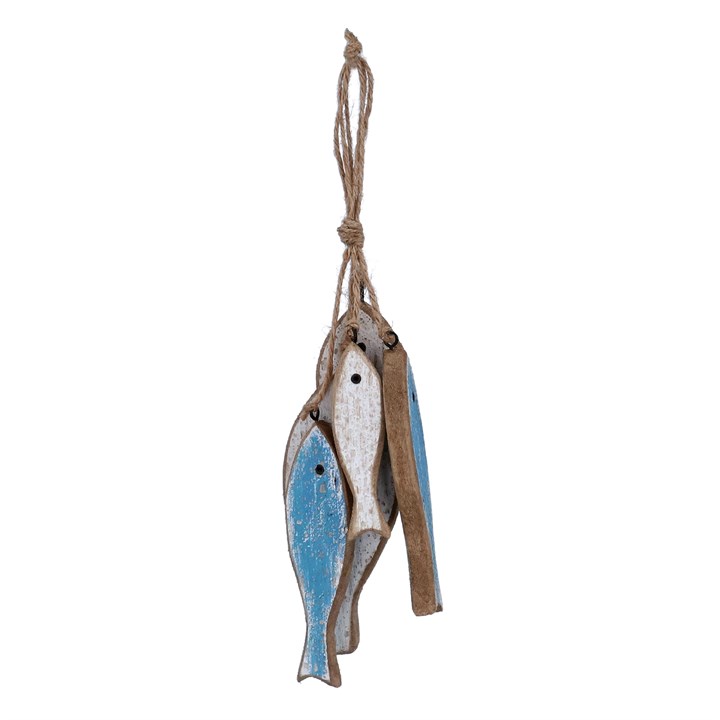 gisela graham Wood Decoration - Rustic Fish Bunch