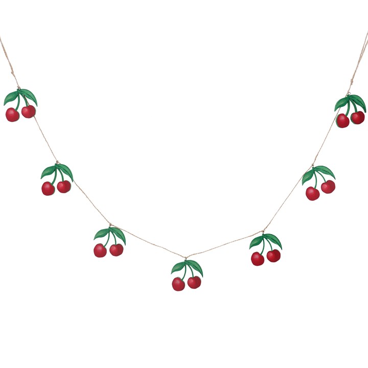 gisela graham Wood Garland - Cherries