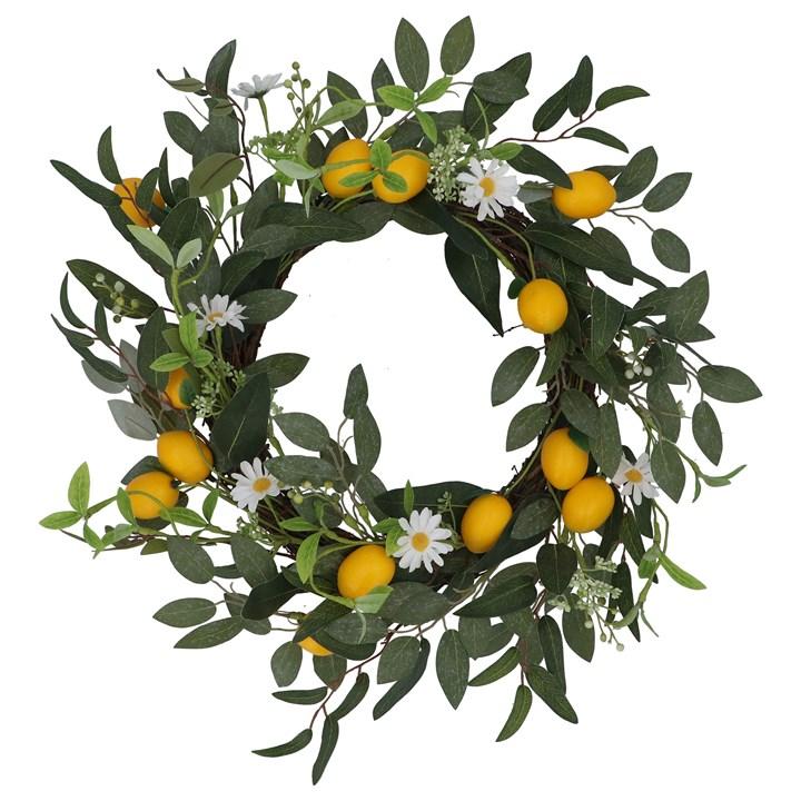 gisela graham Wreath - Lemon & Daisy Leaf