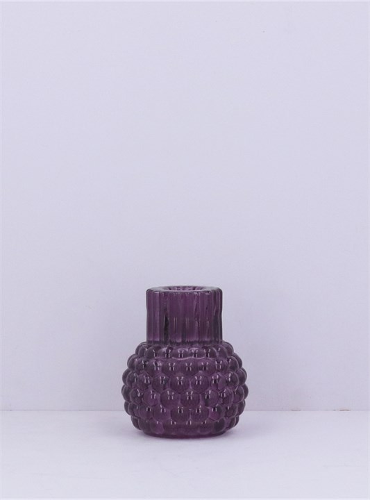 Gisela Graham Purple Glass Bobble Crown/T-lite Holder