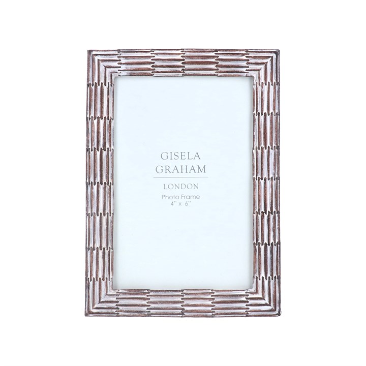 gisela graham Resin Photo Frame (4x6) - Brown White Wash