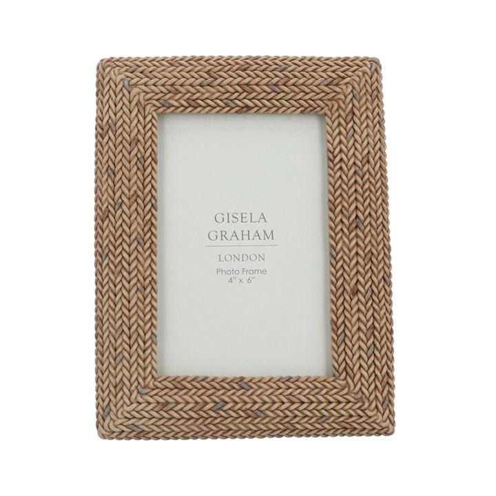 gisela graham Resin Photo Frame (4x6) - Herringbone Weave