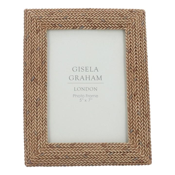 gisela graham Resin Photo Frame (5x7) - Herringbone Weave