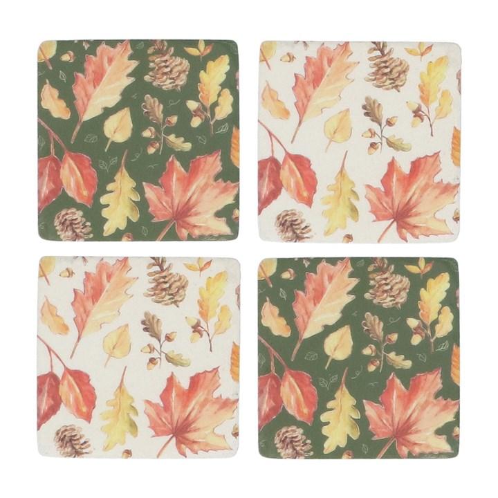 gisela graham Set of 4 Resin Coasters - Autumn Leaves