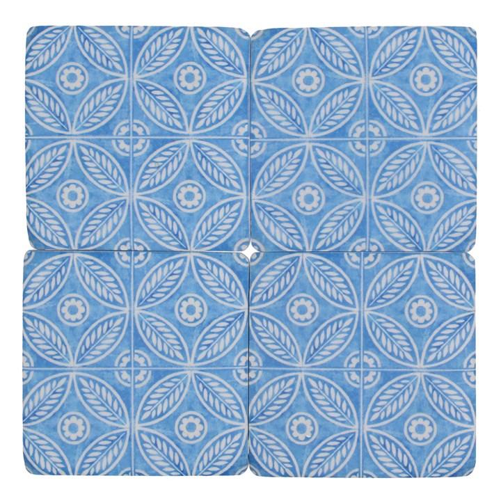 gisela graham Set of 4 Resin Coasters - Heritage Blue Circle