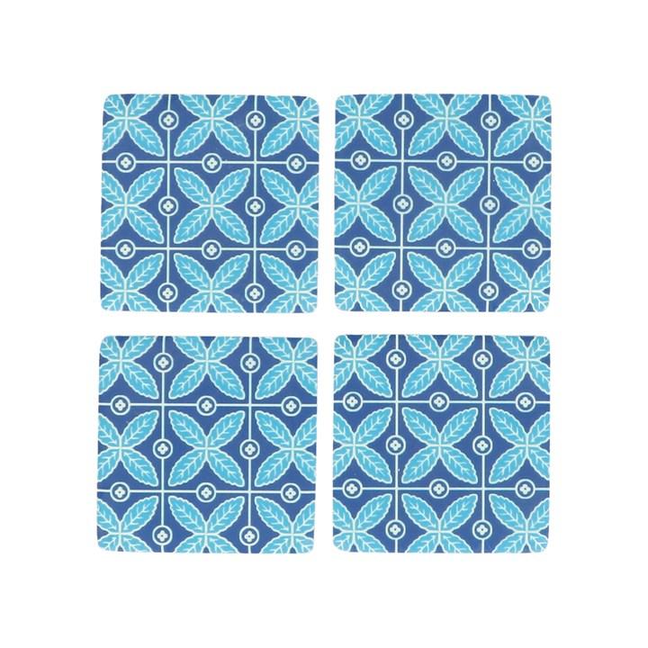 gisela graham Set of 4 Resin Coasters - Navy Heritage Circle