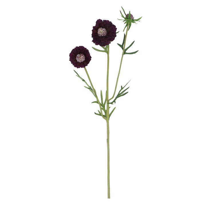 gisela graham Spray - Purple Scabiosa Single Flower & Bud
