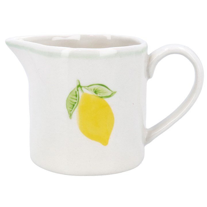 Gisela Graham Stoneware Mini Jug - Hand Painted Lemon