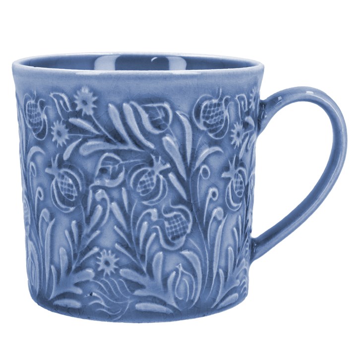 gisela graham Stoneware Mini Mug - Blue Country Flowers