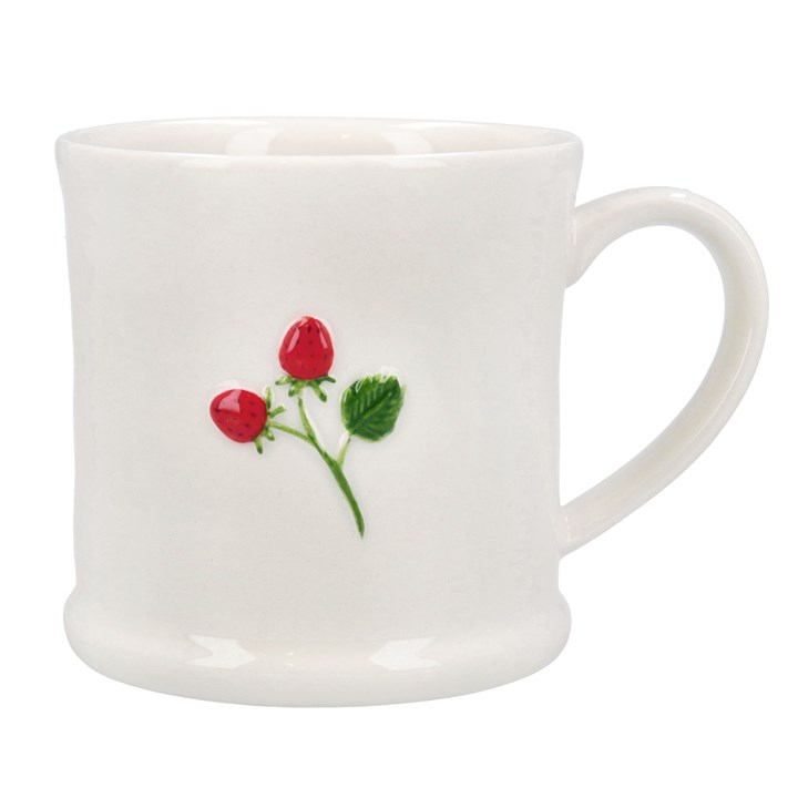 gisela graham Stoneware Mini Mug - Embossed Strawberries