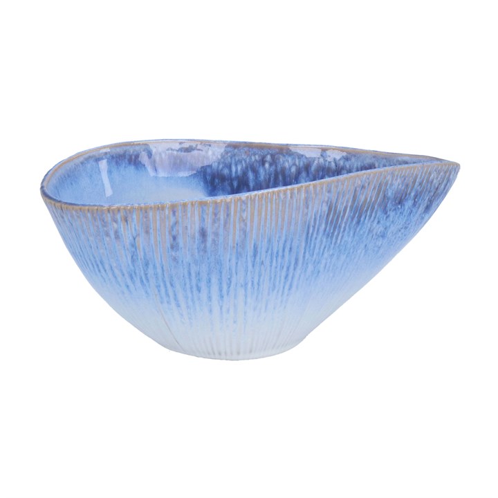 gisela graham Stoneware Ornament - Blue Ombre Shell Bowl