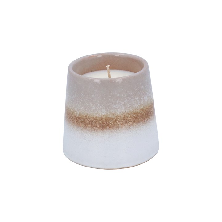 gisela graham Stoneware Scented Candle - Beige Reactive Glaze