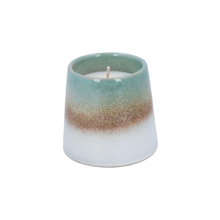 gisela graham Stoneware Scented Candle - Green Reactive Glaze