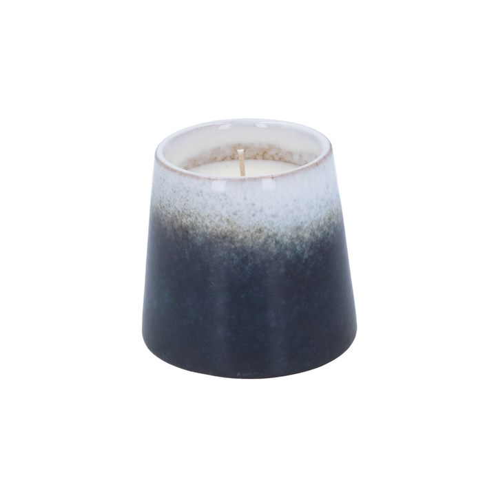 gisela graham Stoneware Scented Candle - Navy Reactive Glaze