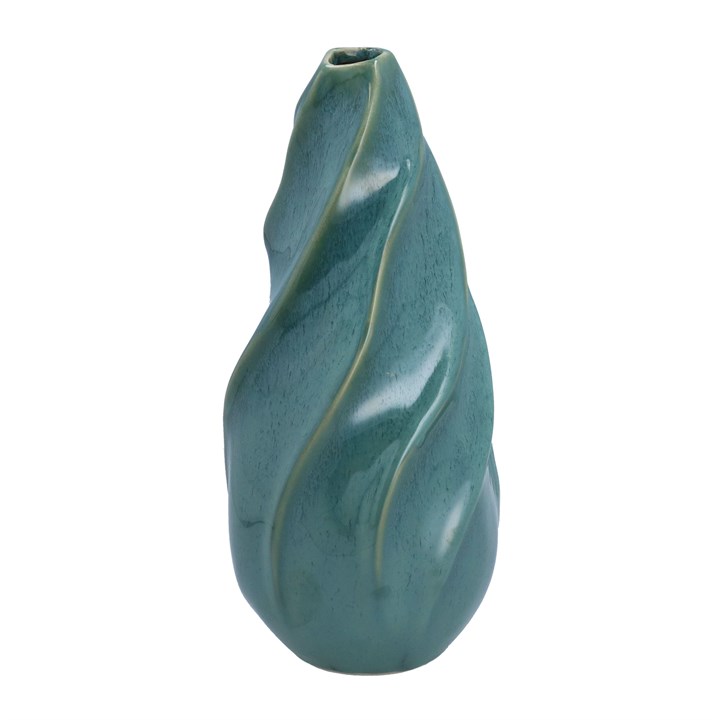 gisela graham Stoneware Vase - Decorative Seafoam Wave
