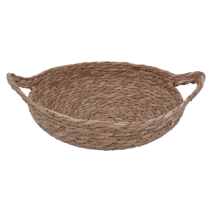 gisela graham Straw Basket - Natural Woven Bowl with Handles