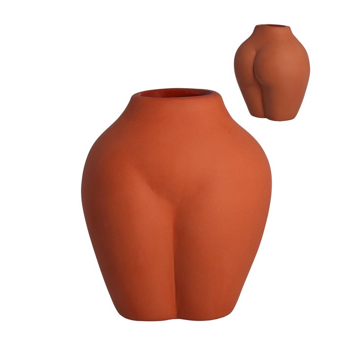 gisela graham Vase Ornament - Terracotta Nude Hips Vase
