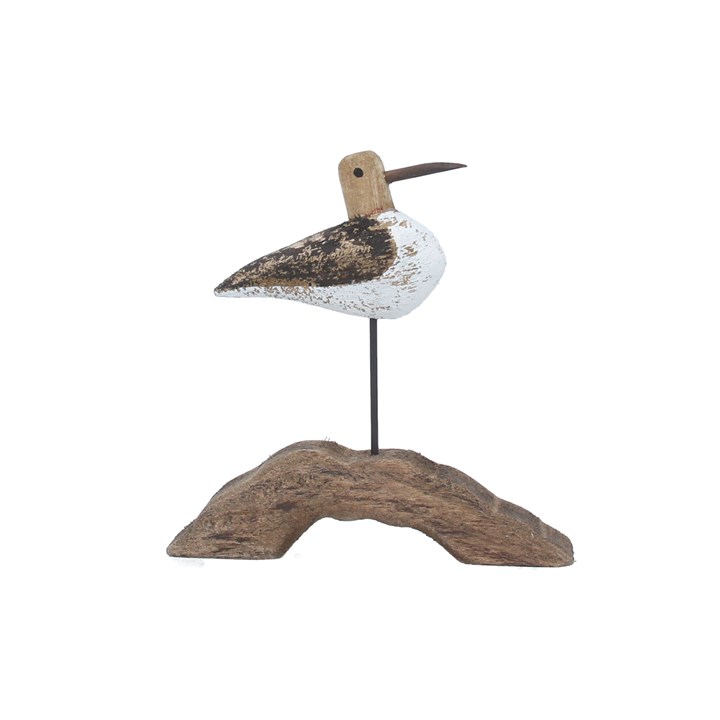 gisela graham Wood Ornament - Rustic Seagull on Plinth