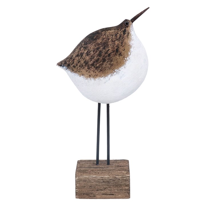 gisela graham Wood Ornament - Rustic Stout Wading Sandpiper