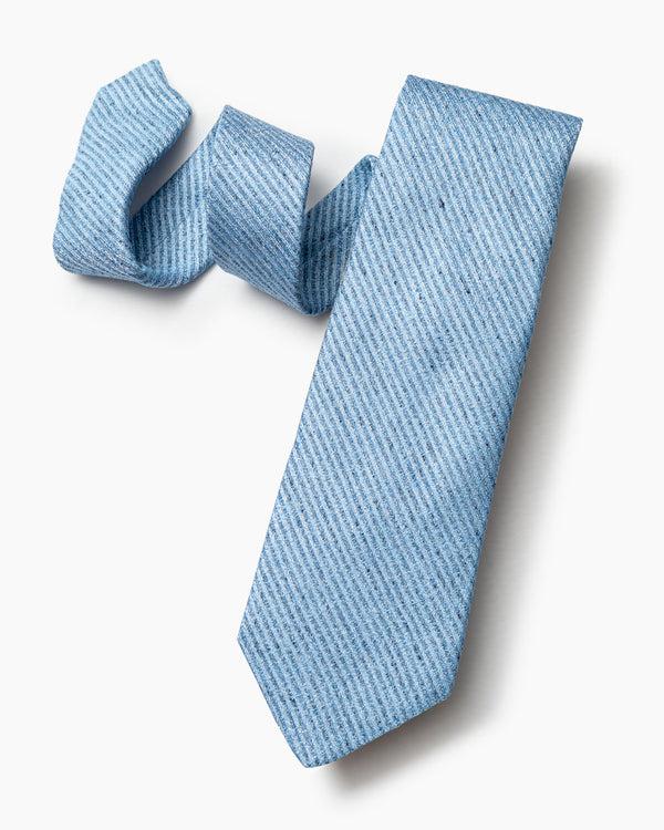 gitman bros Blue Bouclé Stripe Tie