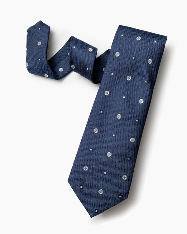 gitman bros Blue Floral Neat Tie