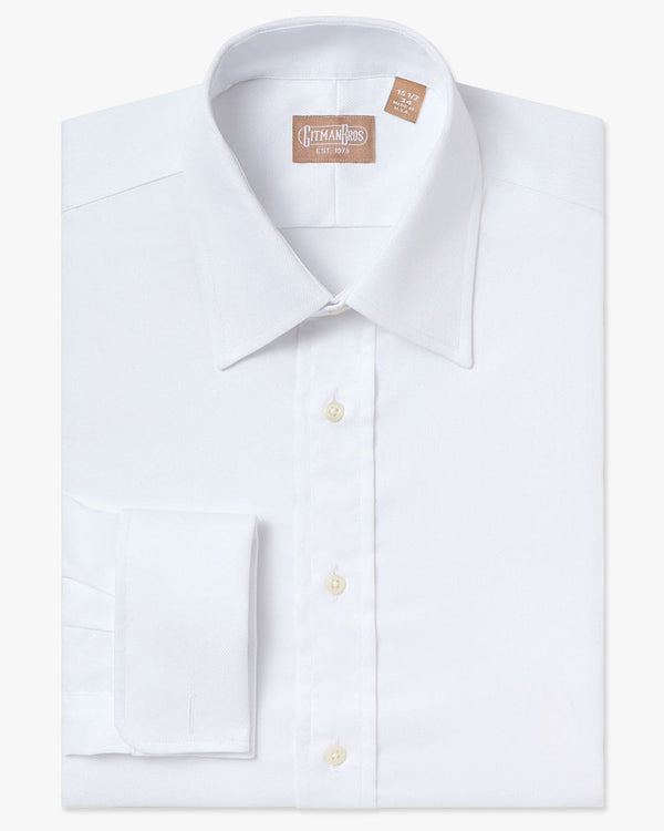 gitman bros Broadcloth Pique Tuxedo Shirt