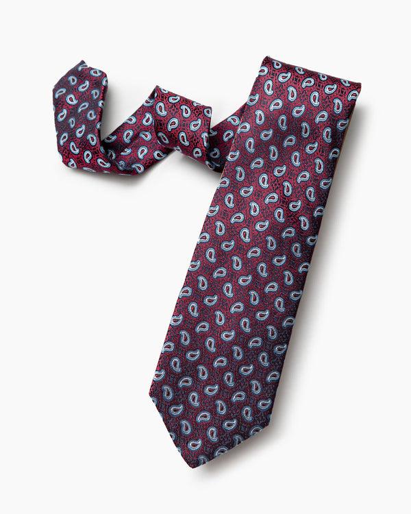 gitman bros Burgundy Neat Paisley Tie
