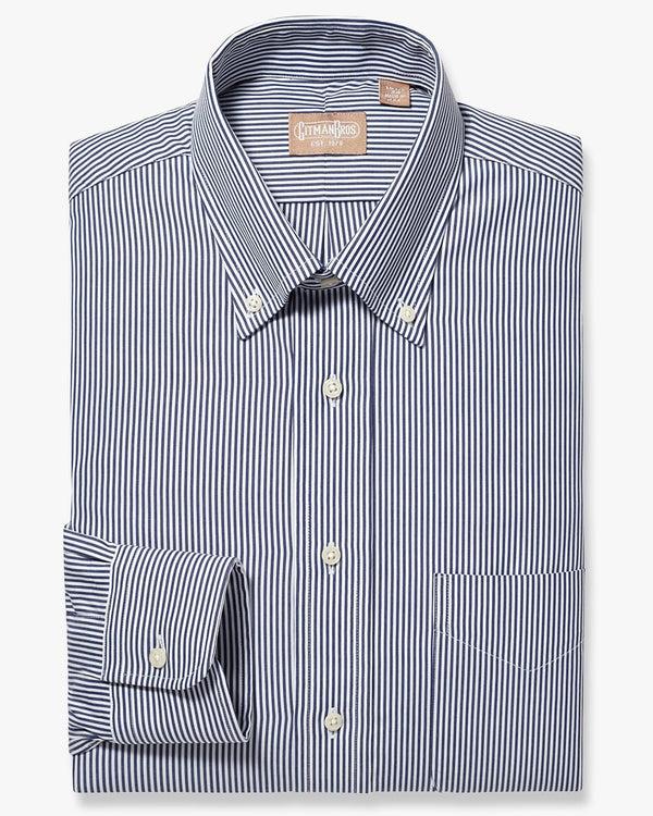 gitman bros Button Down Bengal Stripe Navy