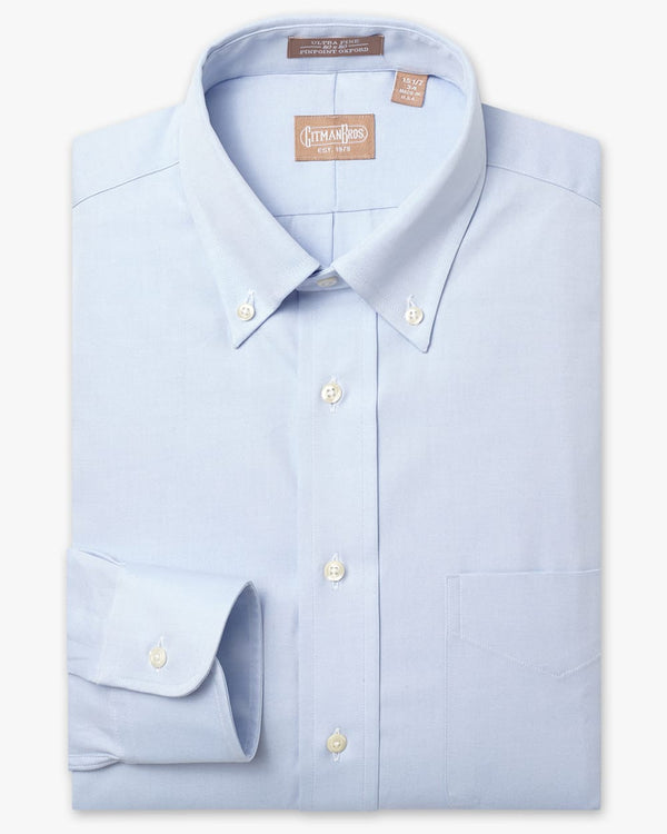 gitman bros Button Down Pinpoint Light Blue