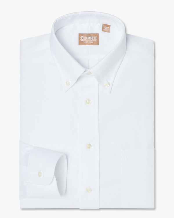 gitman bros Button Down Royal Oxford White