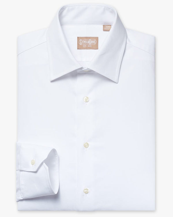 gitman bros Medium Spread Mini Twill White