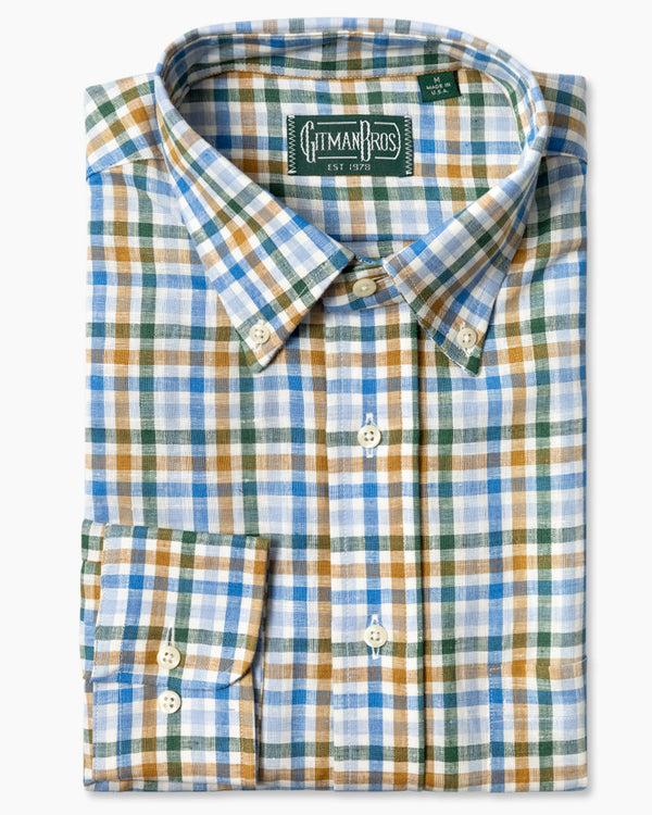 gitman bros Multi Gingham Cotton/Linen