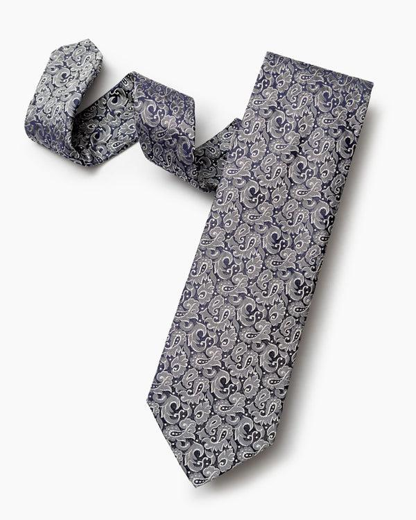 gitman bros Navy Floral Paisley Tie