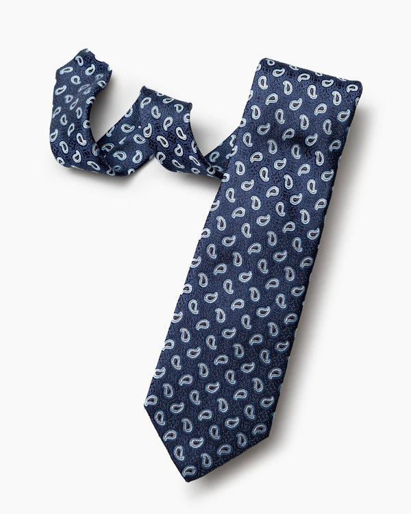 gitman bros Navy Neat Paisley Tie