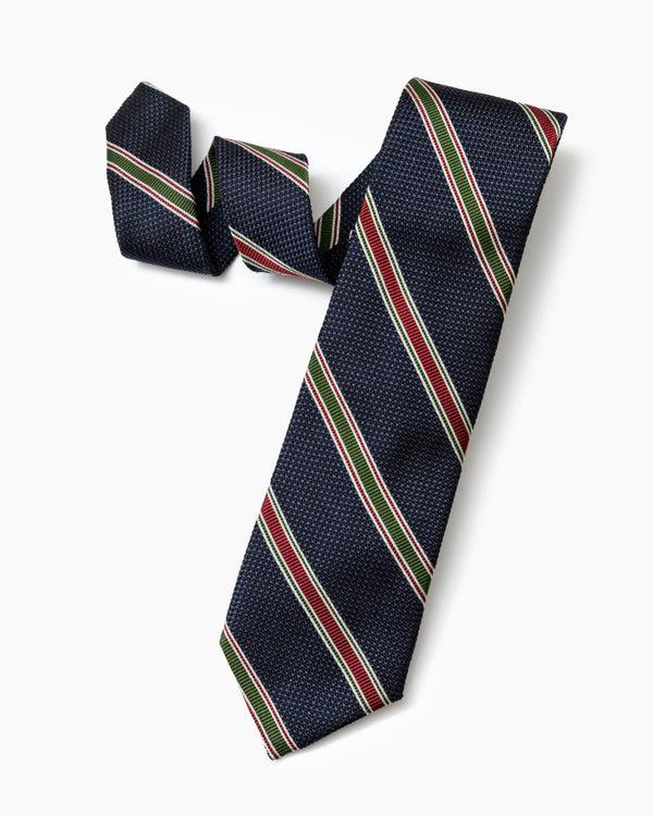 gitman bros Navy Regimental Stripe Tie