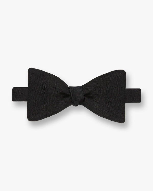 gitman bros Silk Black Satin Bow Tie