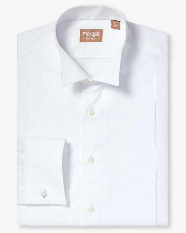 gitman bros Wing Collar Pique Bib Tuxedo Shirt
