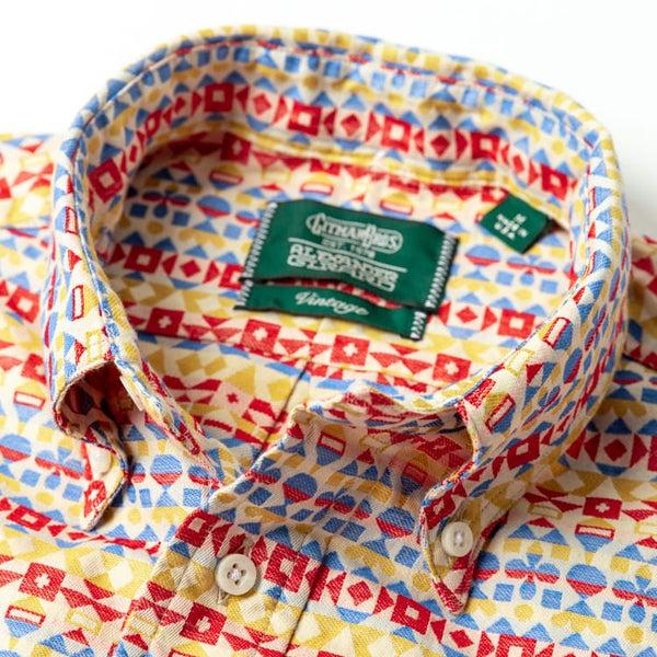 Gitman Bros. Vintage Alexander Girard Crimson & Ochre Woven Brocade