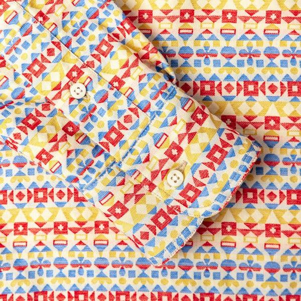 Gitman Bros. Vintage Alexander Girard Crimson & Ochre Woven Brocade