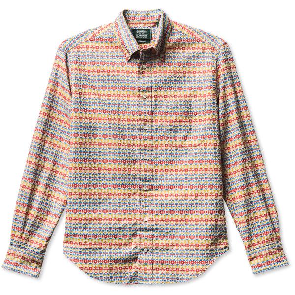 gitman bros. vintage Alexander Girard Crimson & Ochre Woven Brocade