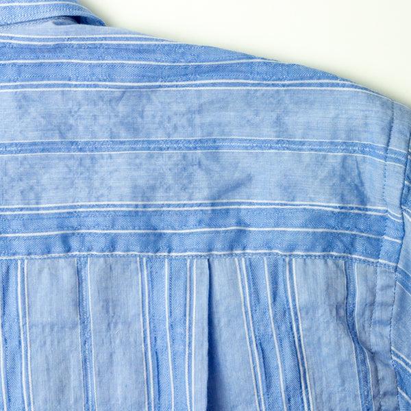 Gitman Bros. Vintage Blue Japanese Dobby Stripe Camp Shirt