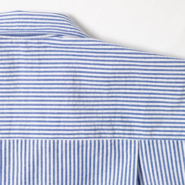 Gitman Bros. Vintage Blue Stripe Seersucker Camp Shirt