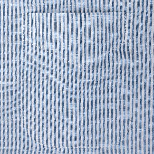 Gitman Bros. Vintage Blue Stripe Seersucker Short Sleeve