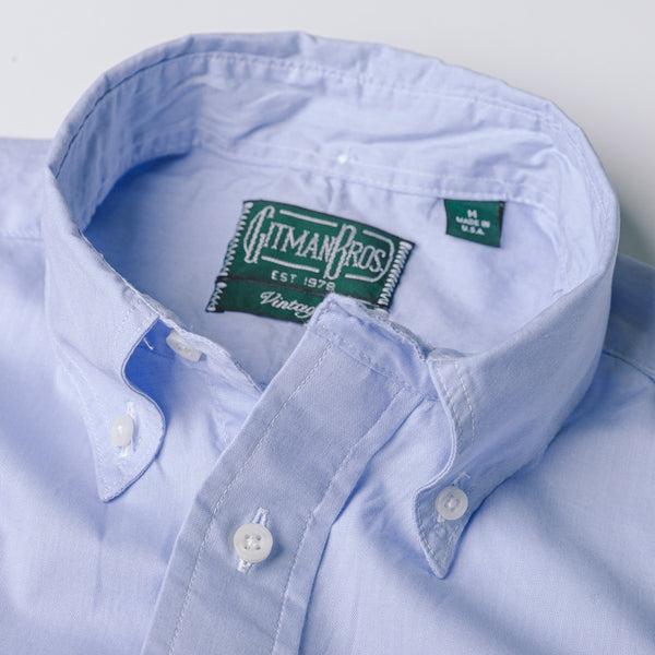 Gitman Bros. Vintage Blue Zephyr Oxford Short Sleeve