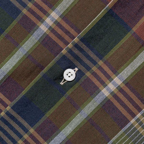Gitman Bros. Vintage Brown Archive Indian Madras Camp Shirt