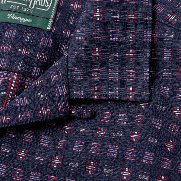 Gitman Bros. Vintage Deadstock Indigo Jacquard Camp Shirt