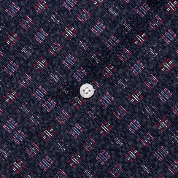 Gitman Bros. Vintage Deadstock Indigo Jacquard Camp Shirt