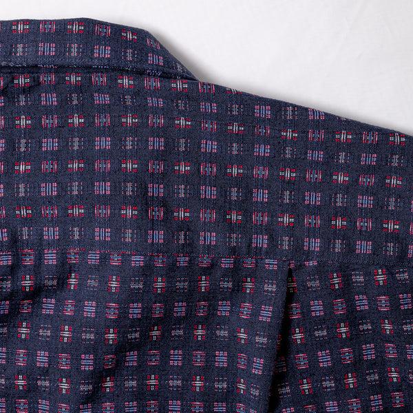 Gitman Bros. Vintage Deadstock Indigo Jacquard Camp Shirt