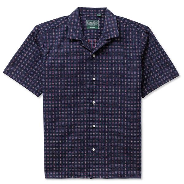 gitman bros. vintage Deadstock Indigo Jacquard Camp Shirt