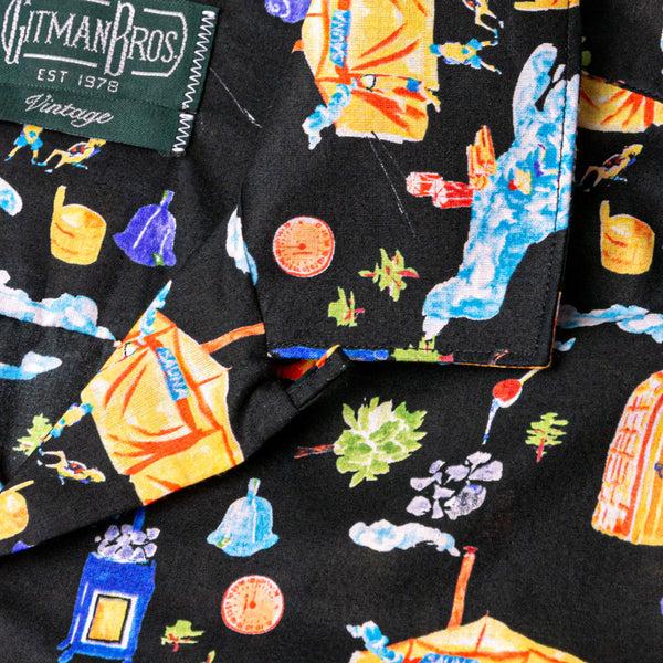 Gitman Bros. Vintage Black Summer Sauna Camp Shirt